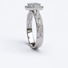 varitsa-jewellers - 1.1ct Cushion Cut Diamond Infinity Style Gold Engagement Ring - 06GG70
